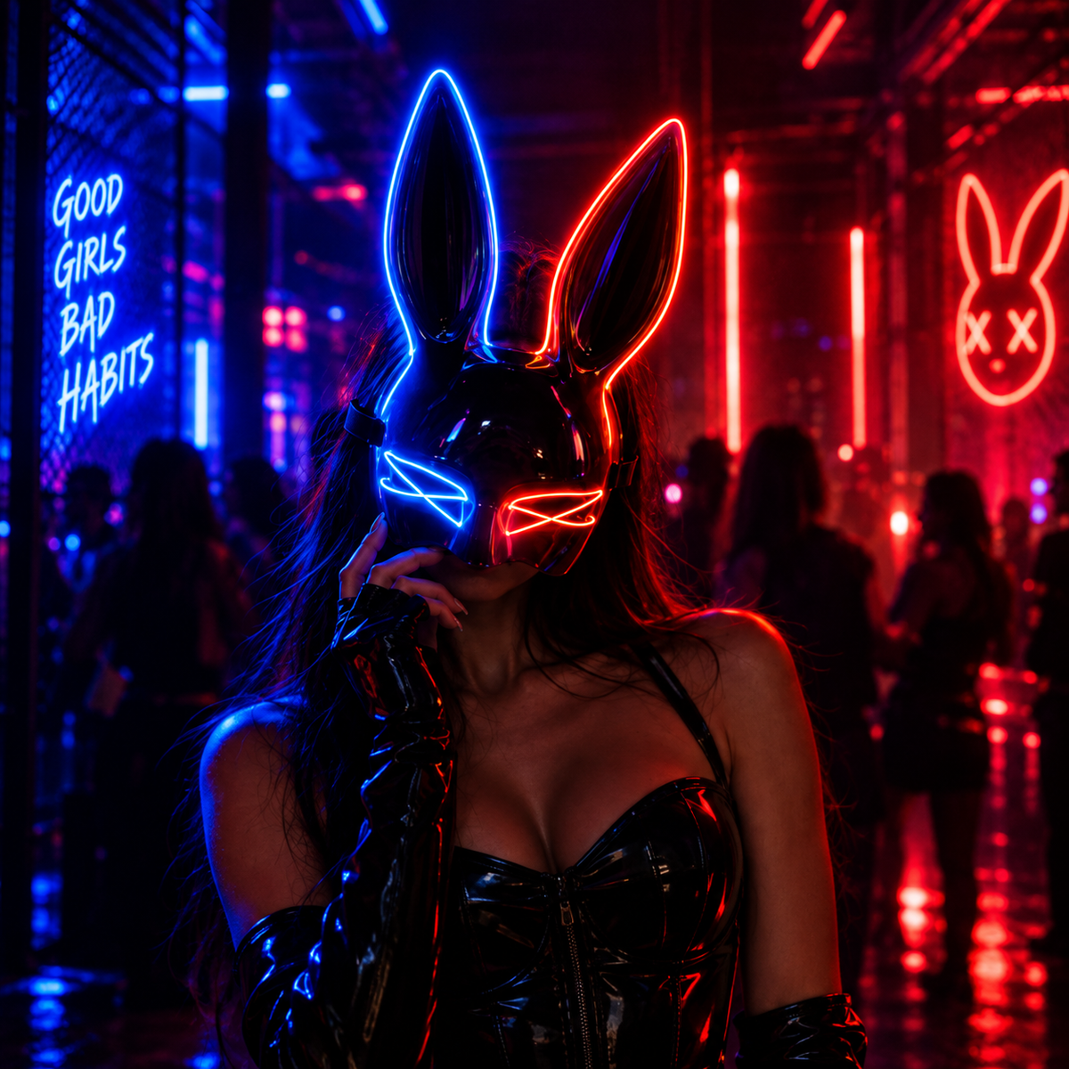 Afterdark Bunny – Neon LED Mask