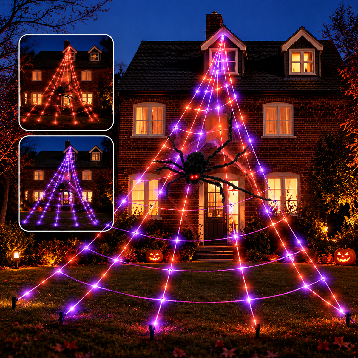 Giant LED Spider Web™ Halloween Decoration