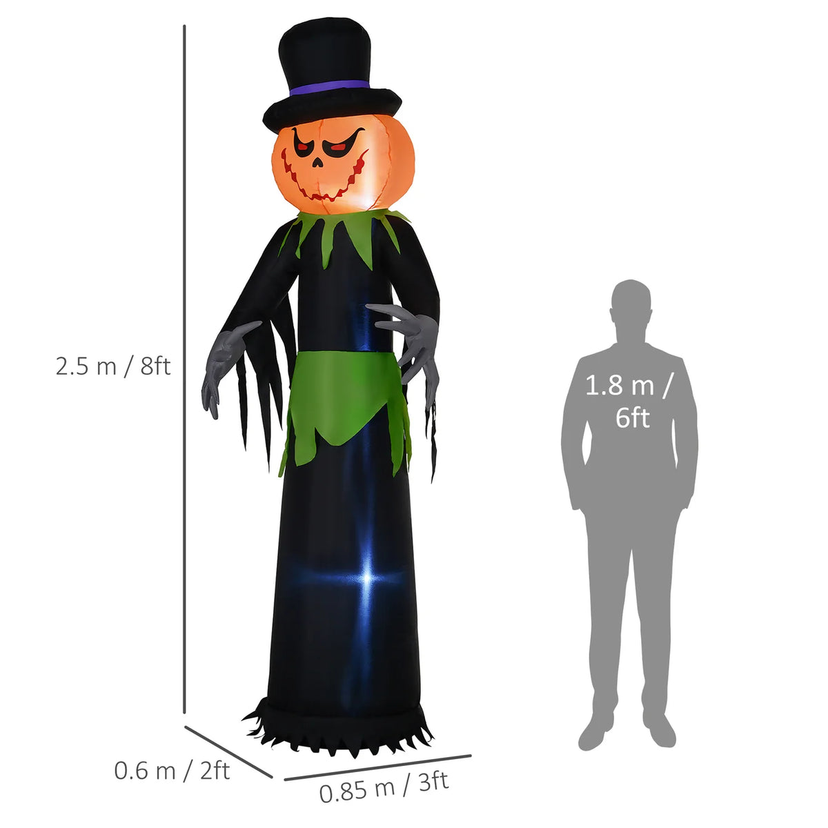Pumpkin Man Inflatable Halloween Decoration