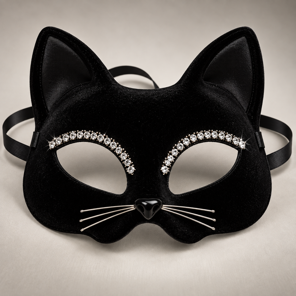 Velvet Prowl – Crystal Cat Mask