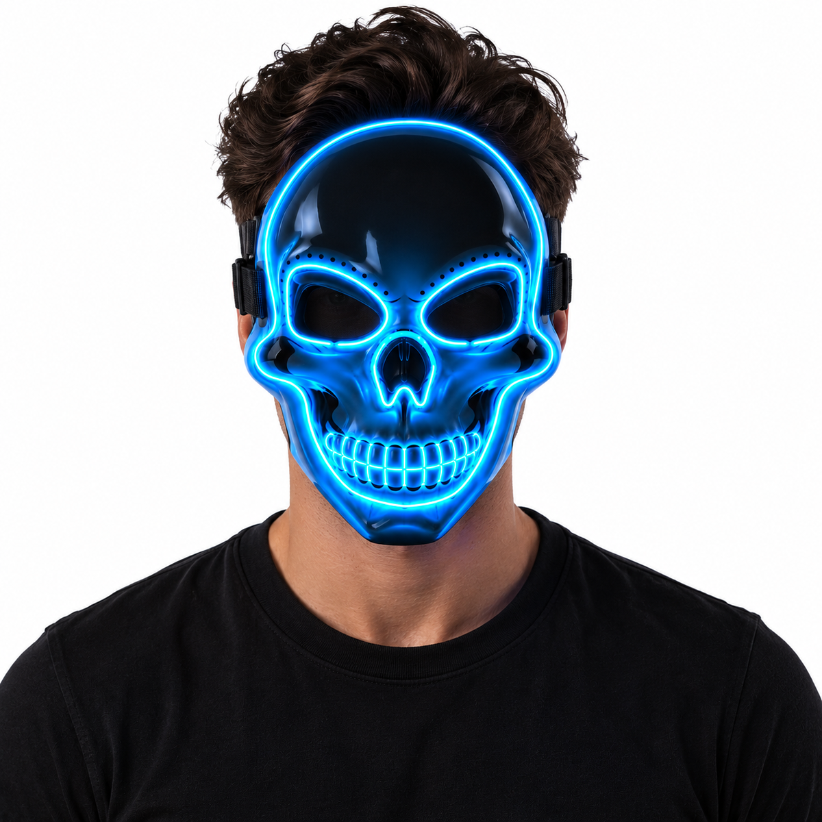 Electric Skull – Neon LED Halloween Mask