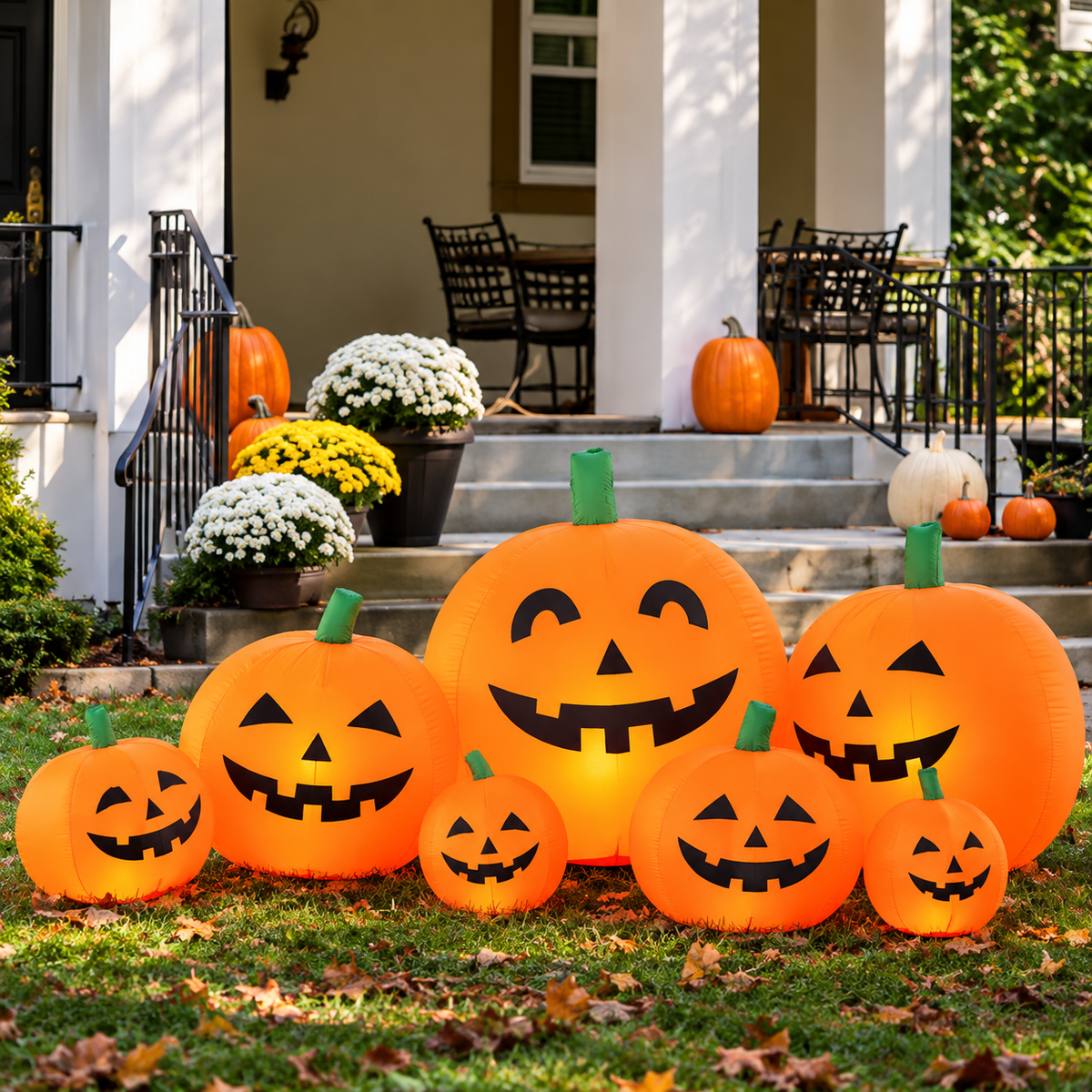 Halloween Large Pumpkins - 7ft Inflatable