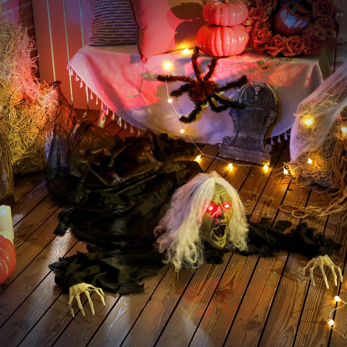 Animated Crawling Zombie Halloween Decoration