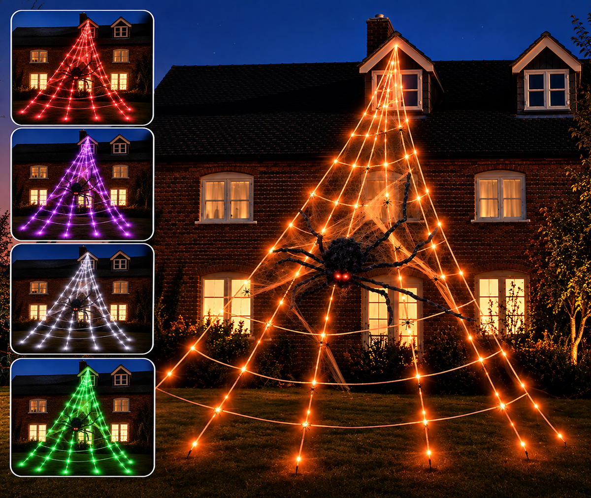 Giant LED Spider Web™ Halloween Decoration