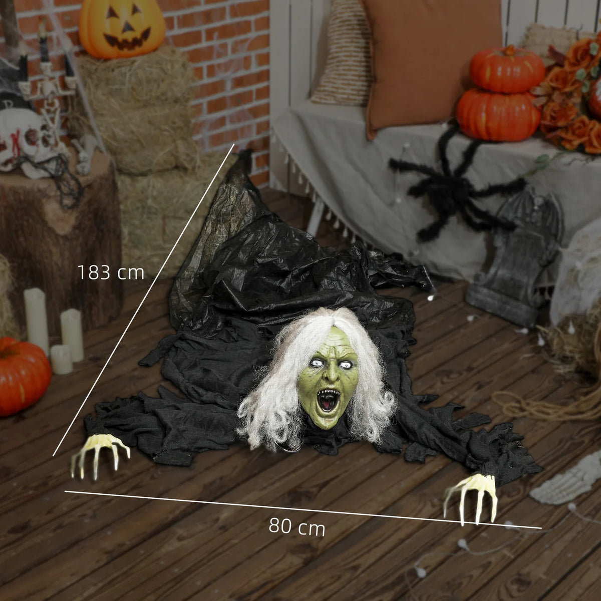 Animated Crawling Zombie Halloween Decoration