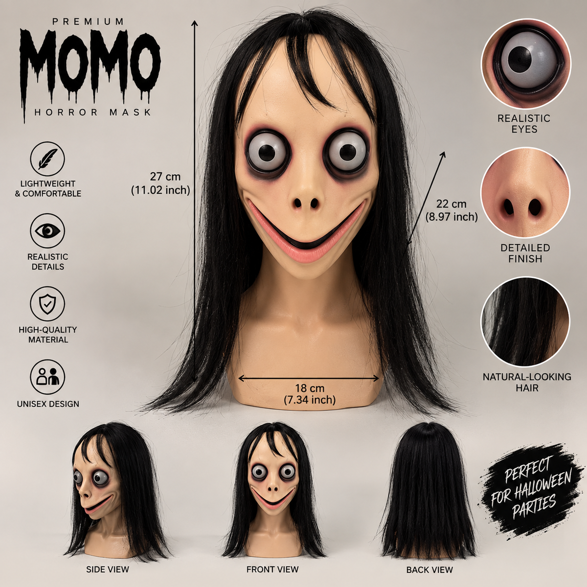 Momo Nightmare – Horror Halloween Mask