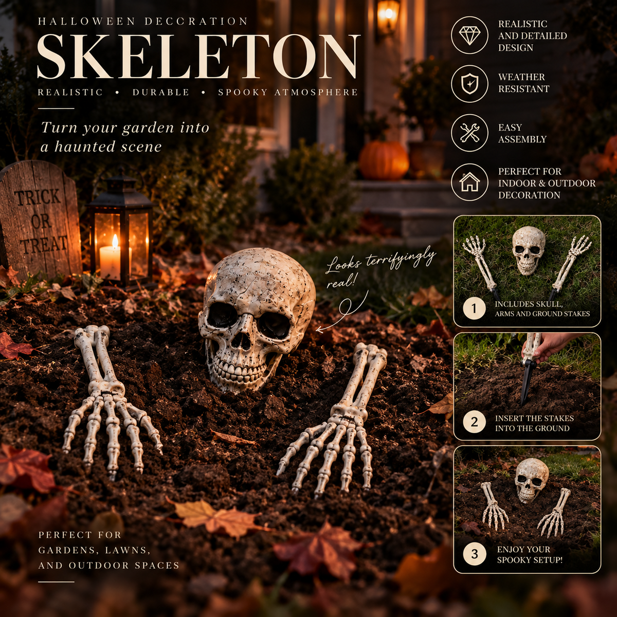 Groundbreaker Skeleton – Halloween Garden Decoration