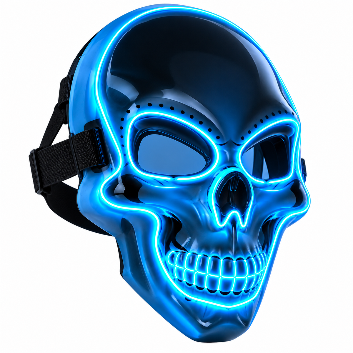 Electric Skull – Neon LED Halloween Mask