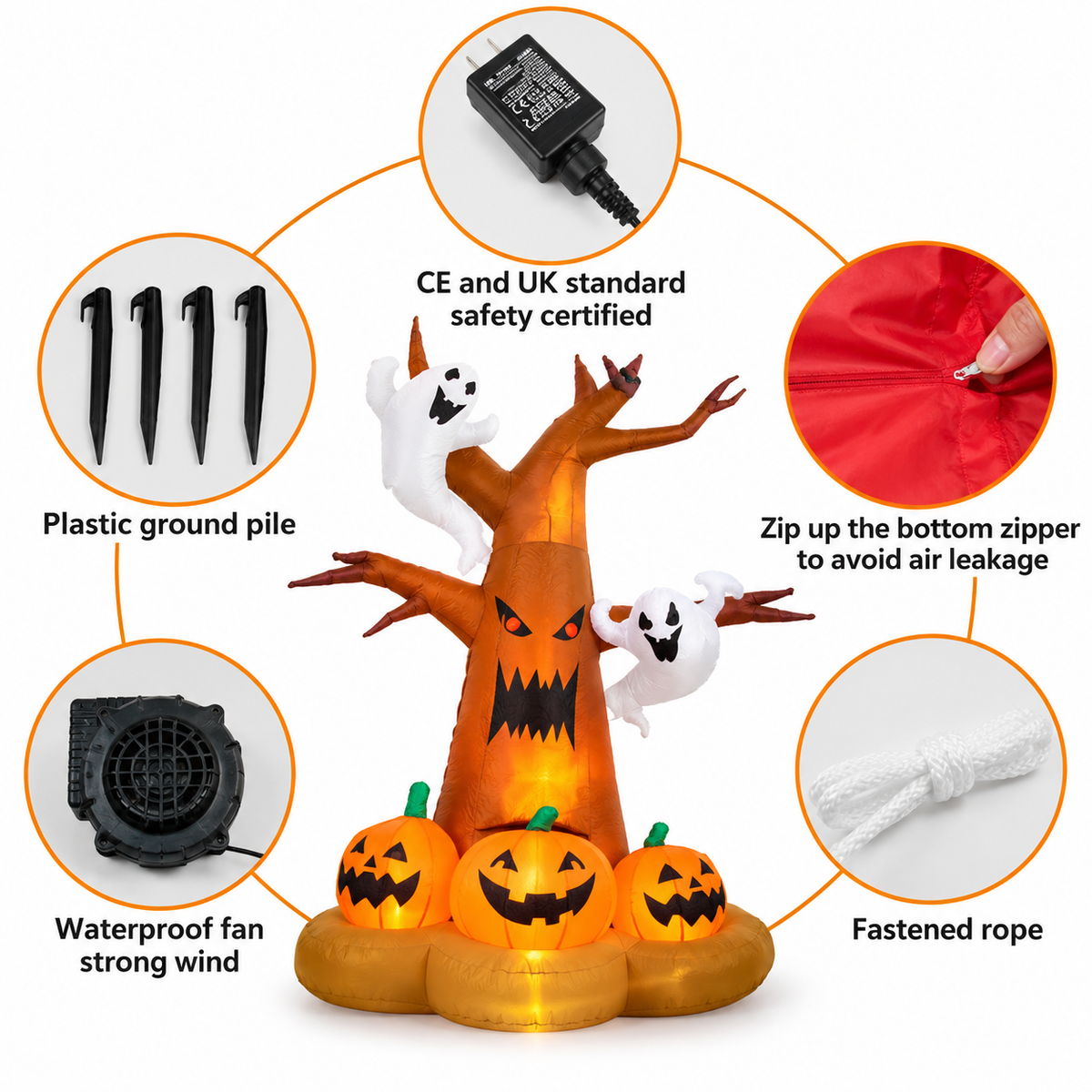 Haunted Tree Inflatable Halloween Decoration - 240cm