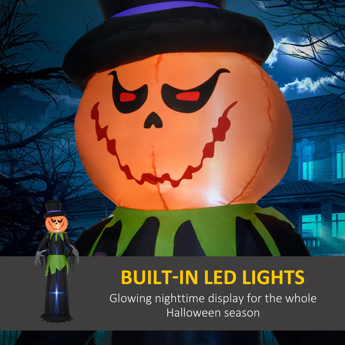 Pumpkin Man Inflatable Halloween Decoration