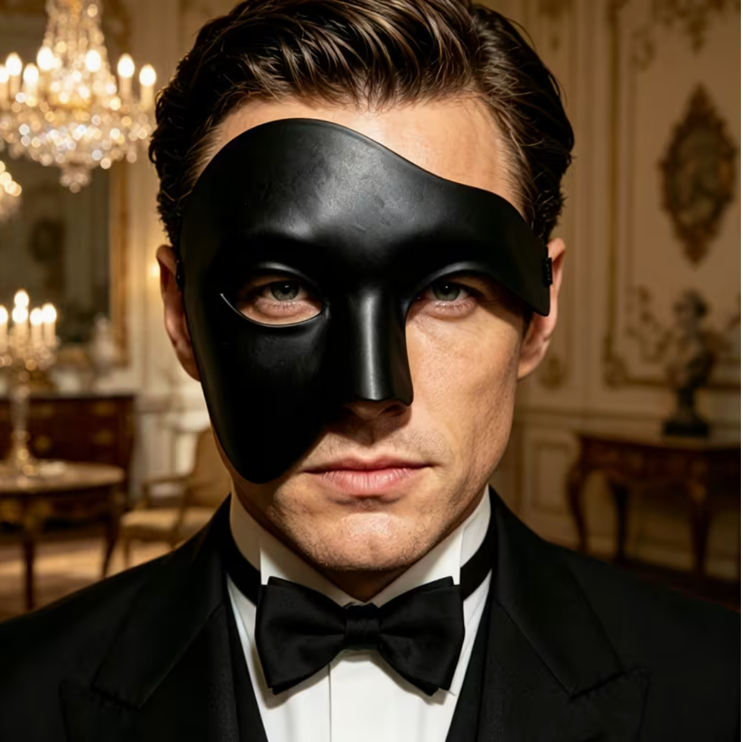 The Phantom – Black Masquerade Mask