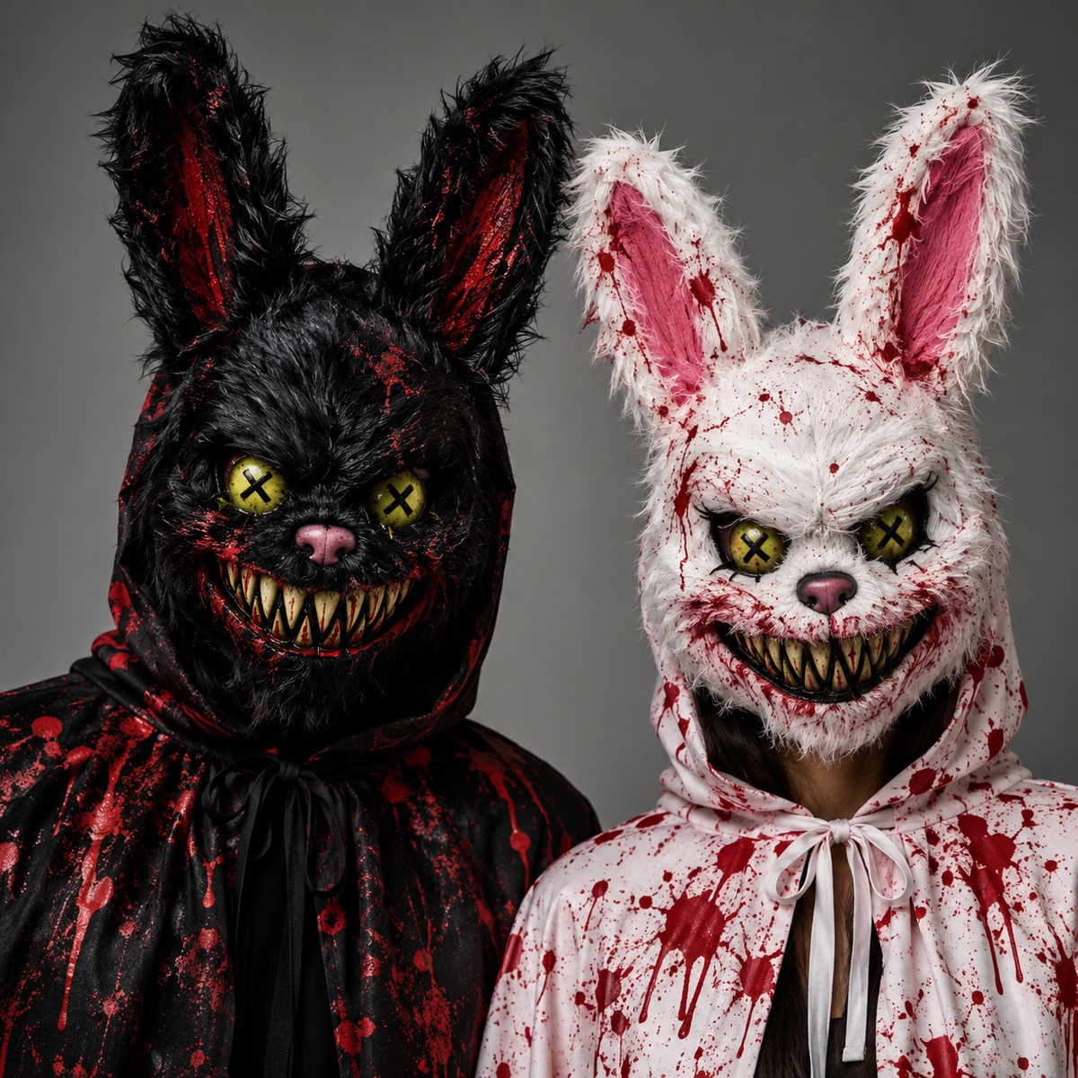 Twisted Bunnies – Halloween Couple Mask Set