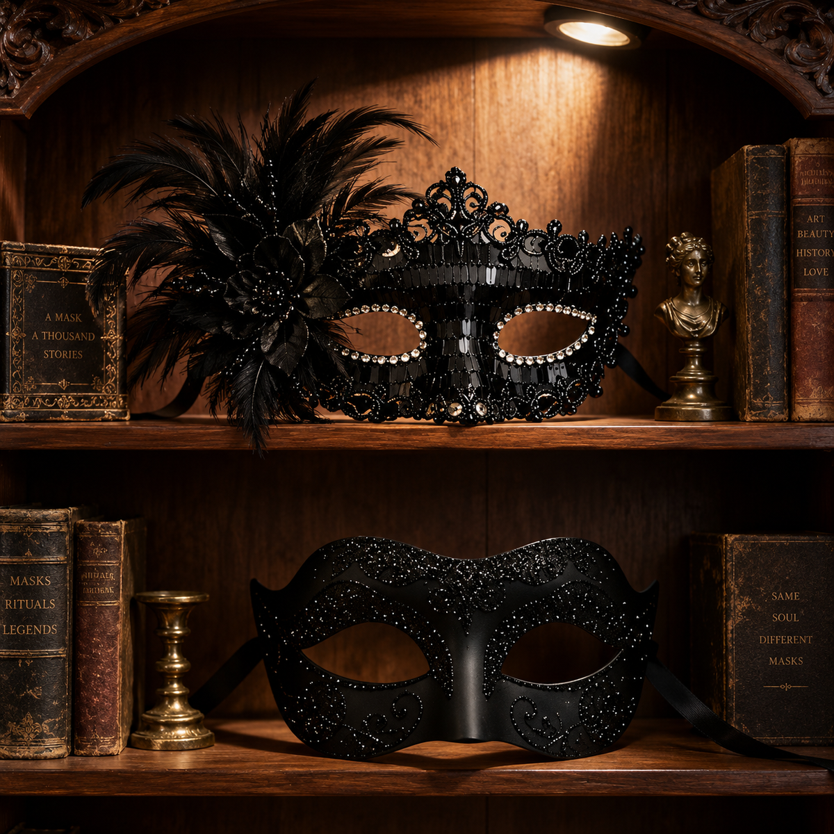 Midnight Masquerade – His & Hers Mask Set