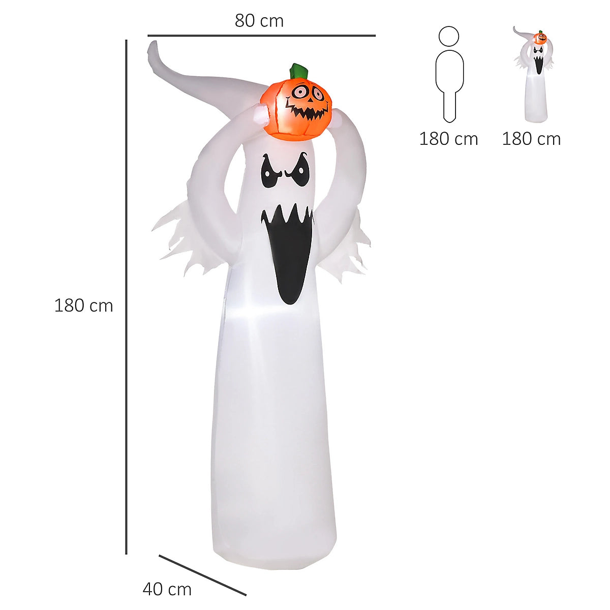 6FT Giant Ghost™ LED Halloween Decoration