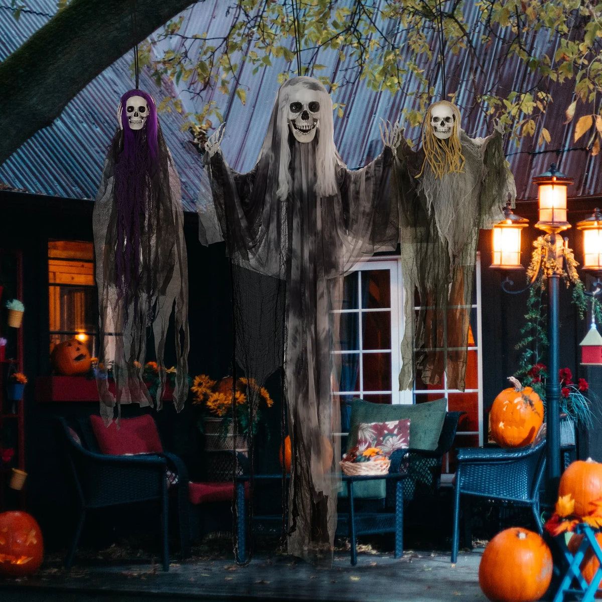 3 x Skeletons Halloween Decoration